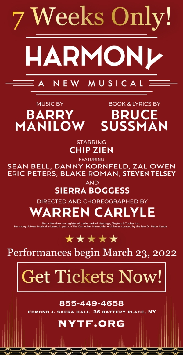 Harmony: A New Musical • TKTS Now On Sale! • Barry Manilow